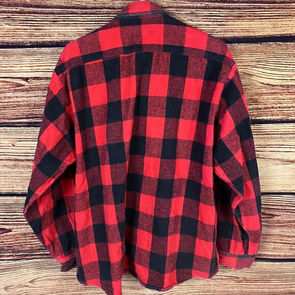Vintage 1990s Winston Red & Black Flannel Long Sleeve Shirt - Picture 7 of 7